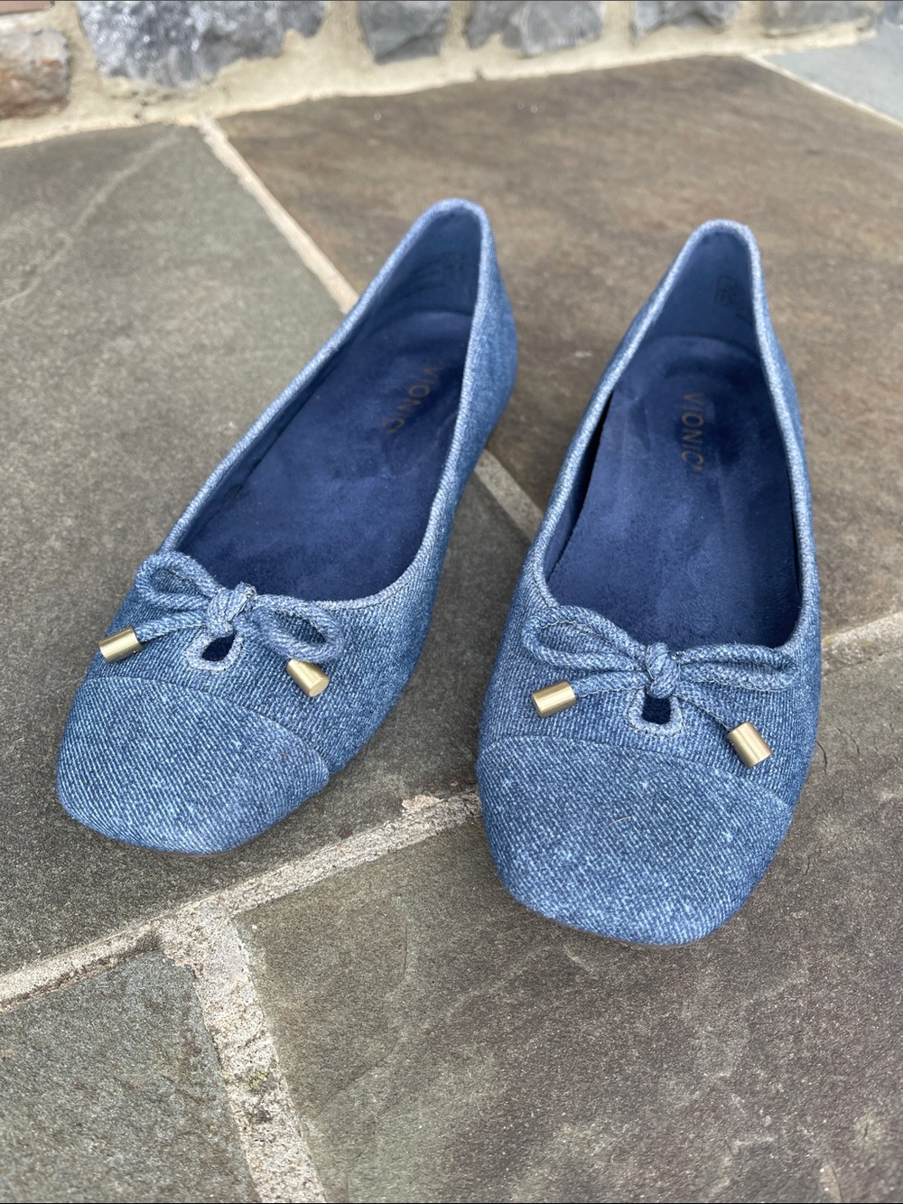 Vionic Klara denim ballet flats size 7